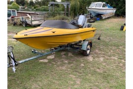 2001 Fletcher Arrowflyte Gto 14ft Speedboat with Trailer and outboard
